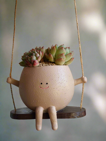 Succulent Hanging Joy Planter – Echeveria Desert Rose