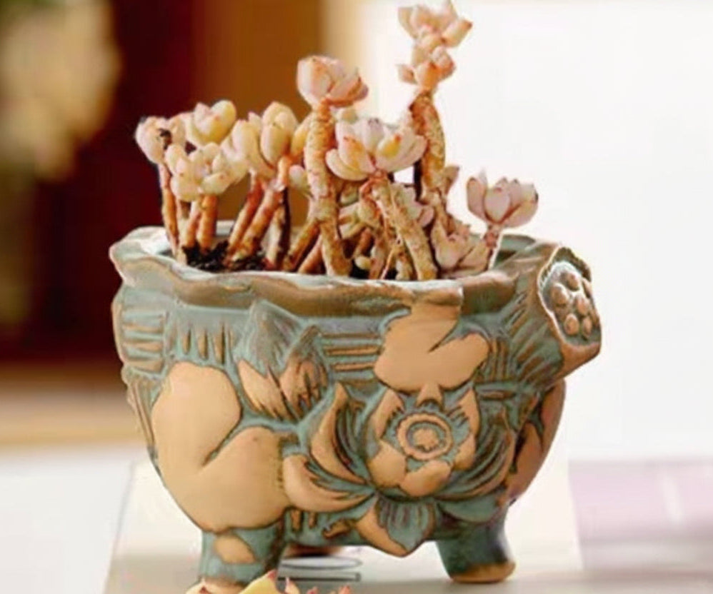 Vintage Teal Succulent Planters – Mother’s Day Gift