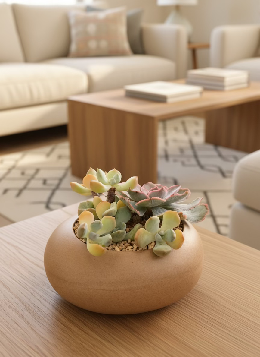 Succulent Seven-Spotted Ladybug Planter – Handcrafted Succulents