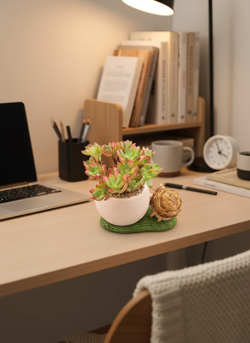 Succulent Buddies Planter - Echeveria 'Minibelle' - SlowBloomGreens