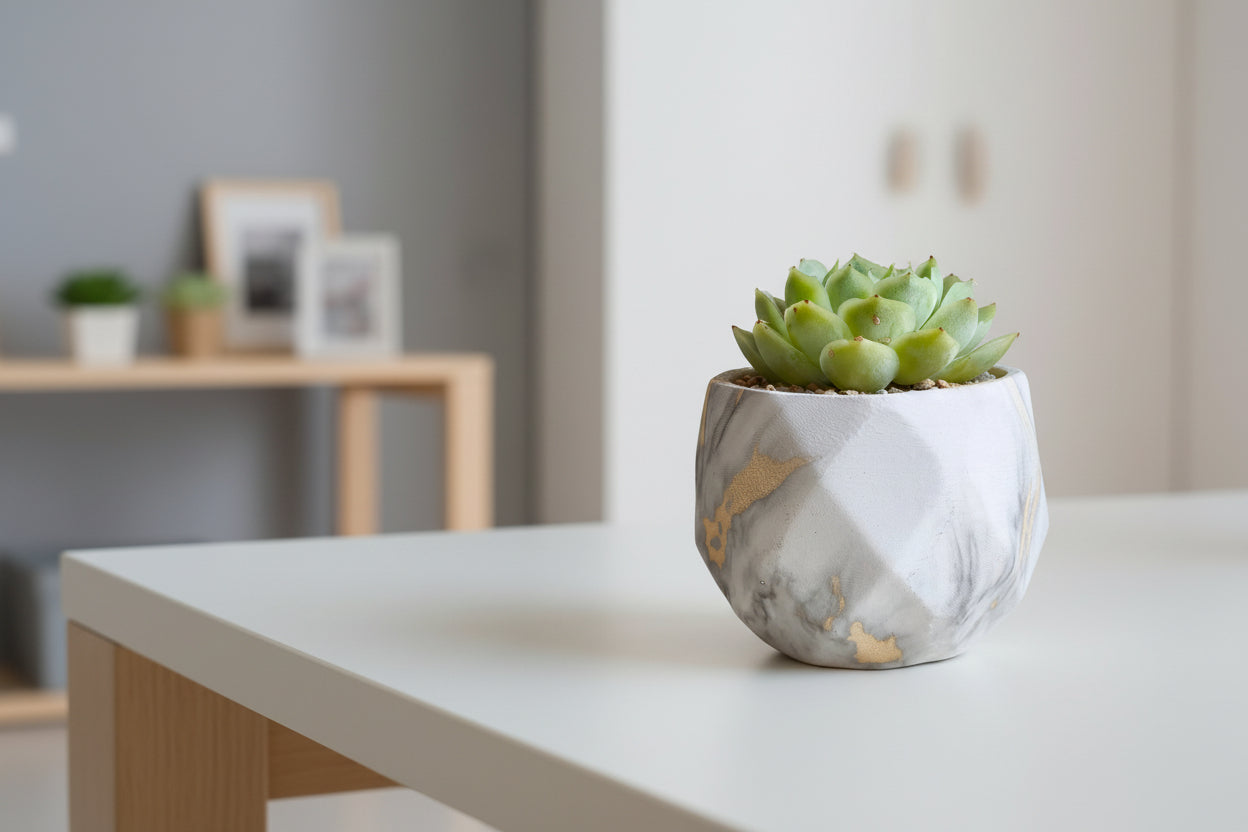 Mother’s Day Succulent Classic Marble Planter