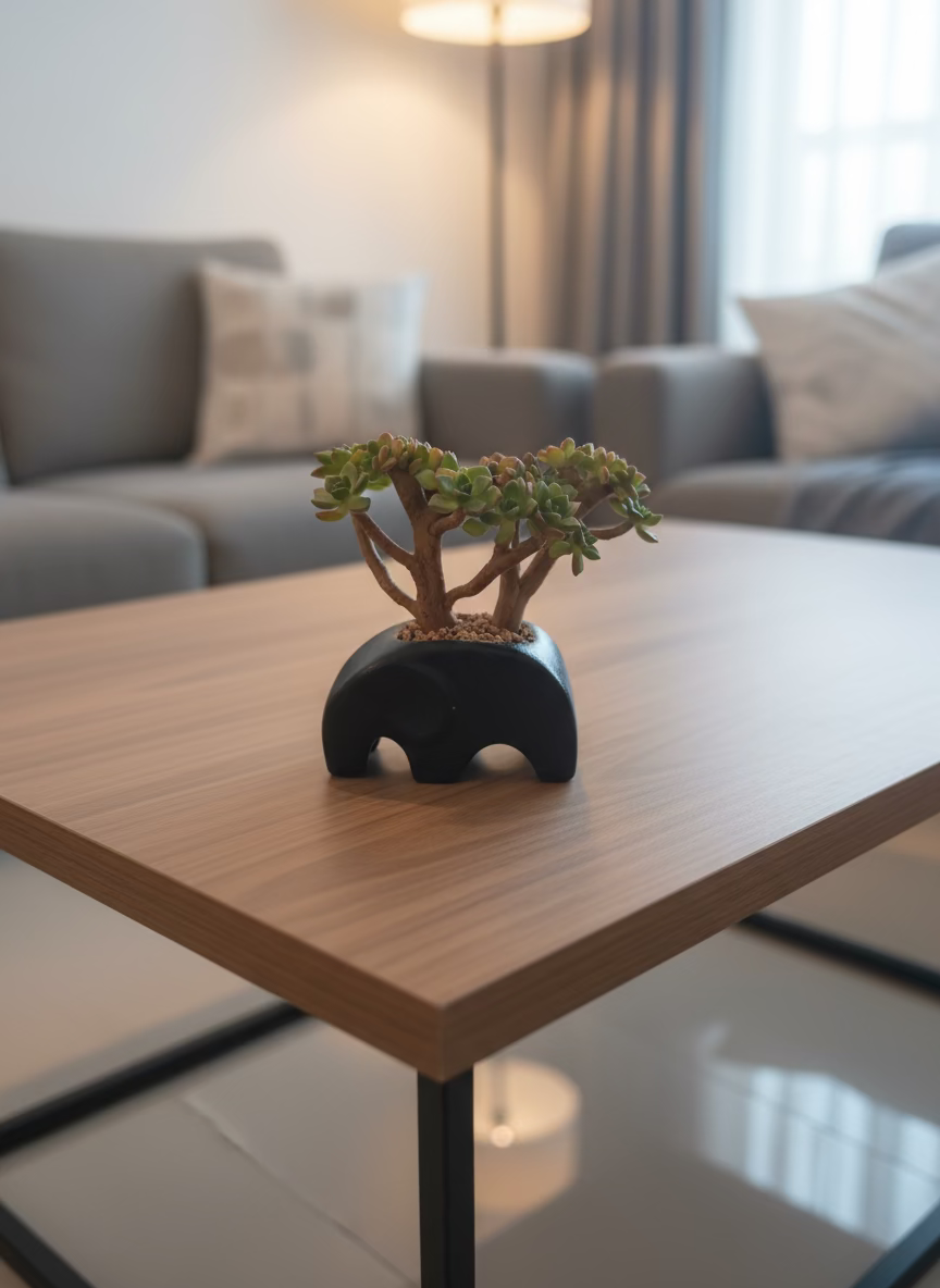 Succulent Petite Black Elephant Planter - Lety's Sedeveria