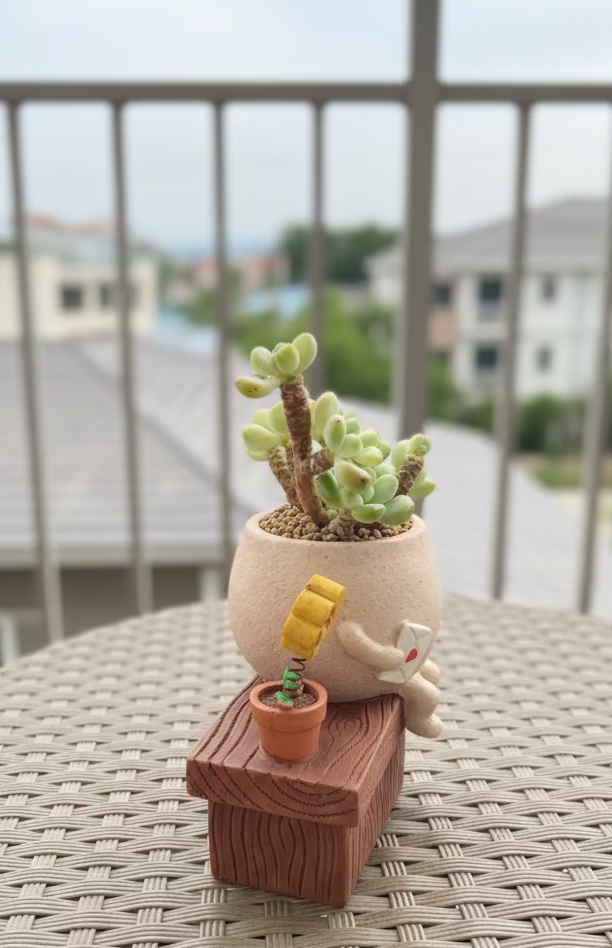 Succulent Happy Buddy Planter – Tiscalatengo Gorge Sedum - SlowBloomGreens