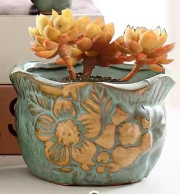 Vintage Teal Succulent Planters – Mother’s Day Gift