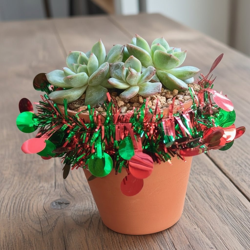Succulent Simply Blessed Festive Terracotta (S) - Assorted Succulent - SlowBloomGreens
