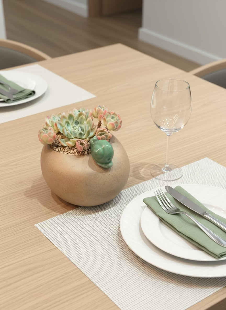 Succulent Snail Planter – Echeveria Elegans 'Raspberry Ice'