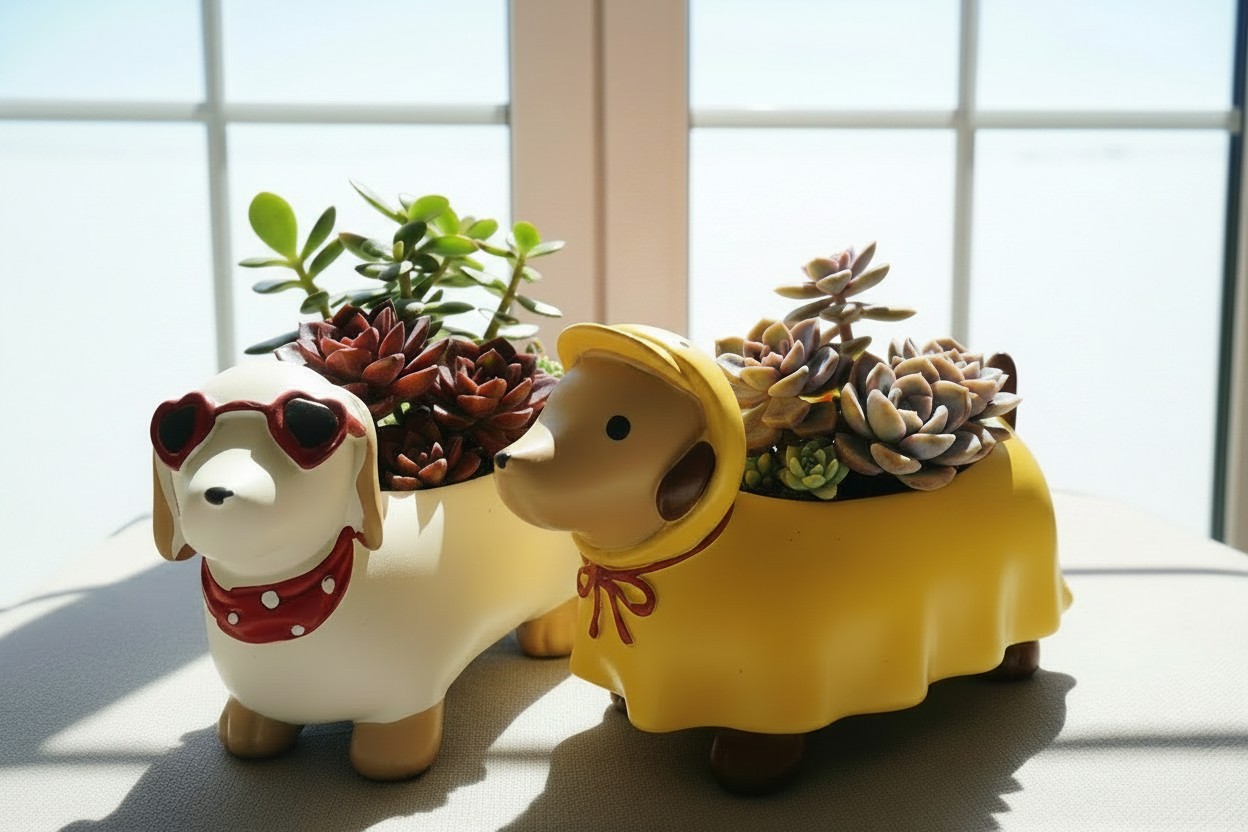 Mother’s Day Succulent - Ducky Raincoat Dachund