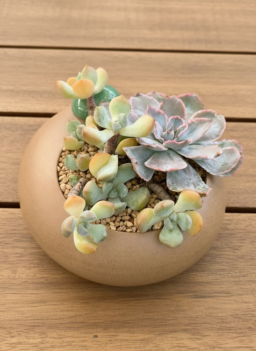 Succulent Seven-Spotted Ladybug Planter – Handcrafted Succulents