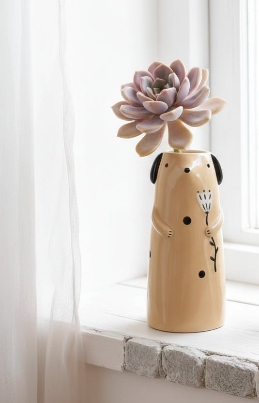 Mother’s Day Succulent Animal Bud Vase